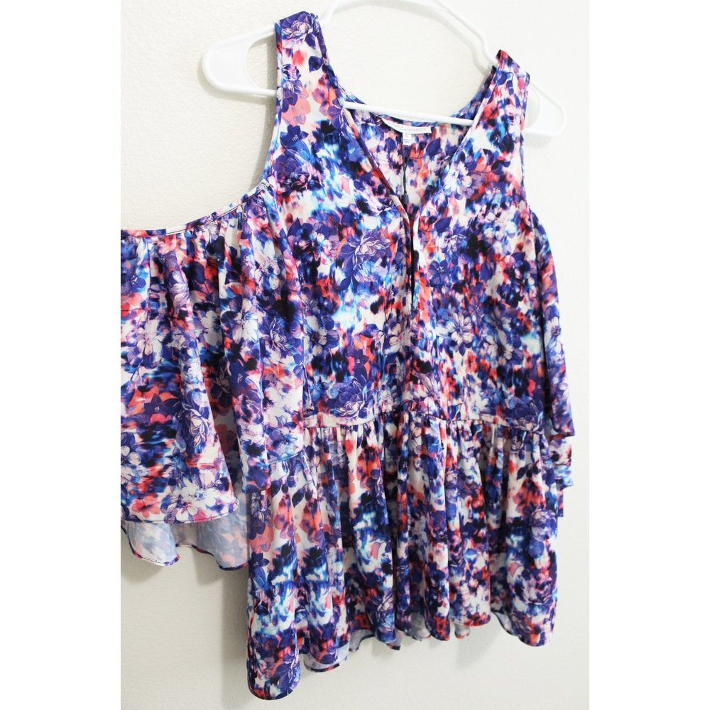 NWT Rebecca Minkoff Gabby Top Floral Cold Shoulder - Picture 3 of 6